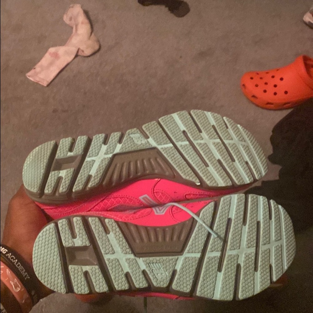 New balance pink running shoes